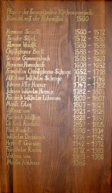 Tafel Pastoren Tafel Pastoren